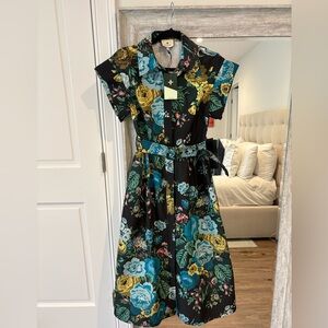 Tuckernuck Black Chloe Dress with Floral Accents